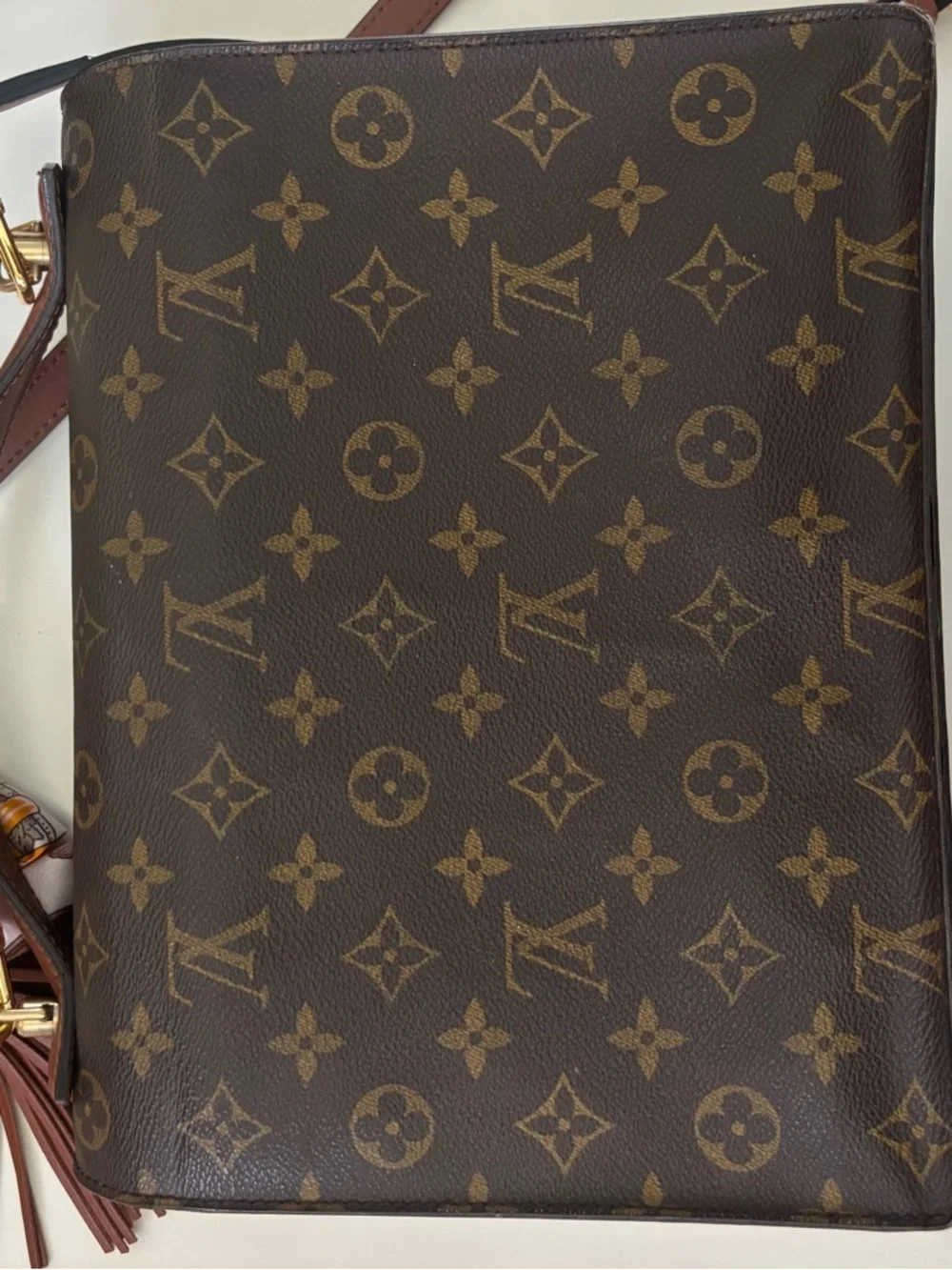 Louis Vuitton Monceau 28 Monogram Satchel Crossbody Purse Gold Hardware Vintage - Picture 9 of 17